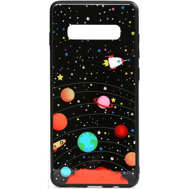 TOTO Cartoon Print Glass Case Samsung Galaxy S10e Planets - зображення 1