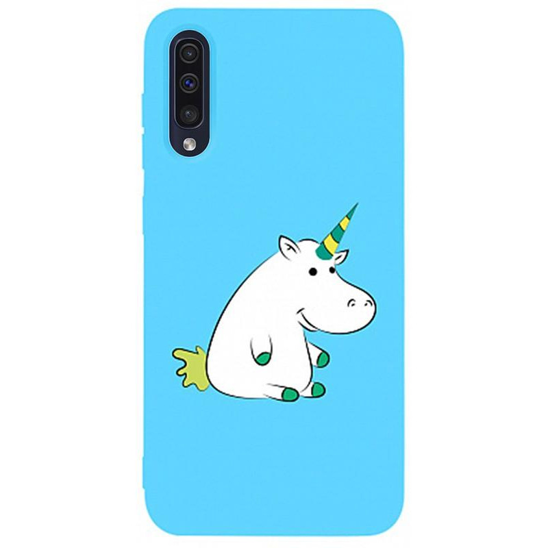 TOTO Matt TPU 2mm Print Case Samsung Galaxy A30s/A50/A50s #1 Unicorn Circle Sky Blue - зображення 1