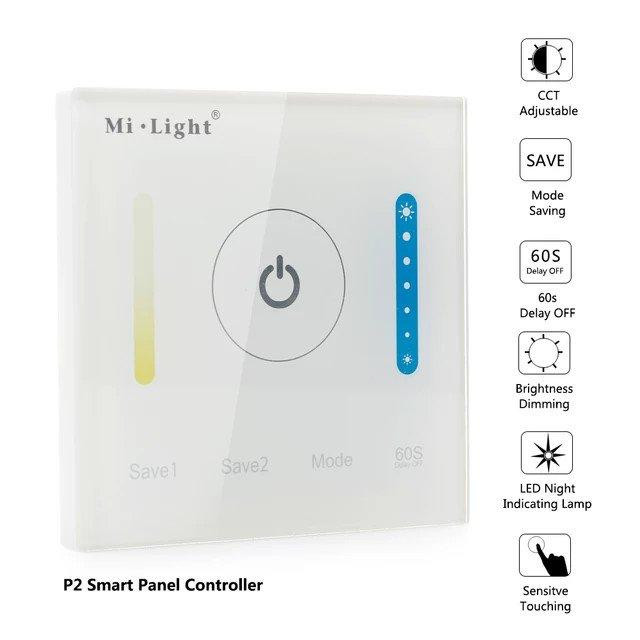 MiLight Настенный пульт ДУ Smart Panel контроллер (цветовая температура) (PL-2) - зображення 1