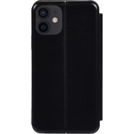 TOTO Book Rounded Leather Case Apple iPhone 12 Mini Black
