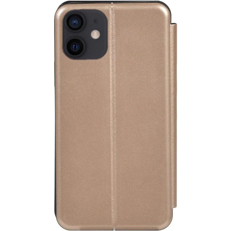 TOTO Book Rounded Leather Case Apple iPhone 12 Mini Gold - зображення 1