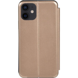TOTO Book Rounded Leather Case Apple iPhone 12 Mini Gold