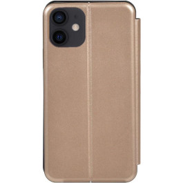   TOTO Book Rounded Leather Case Apple iPhone 12 Mini Gold