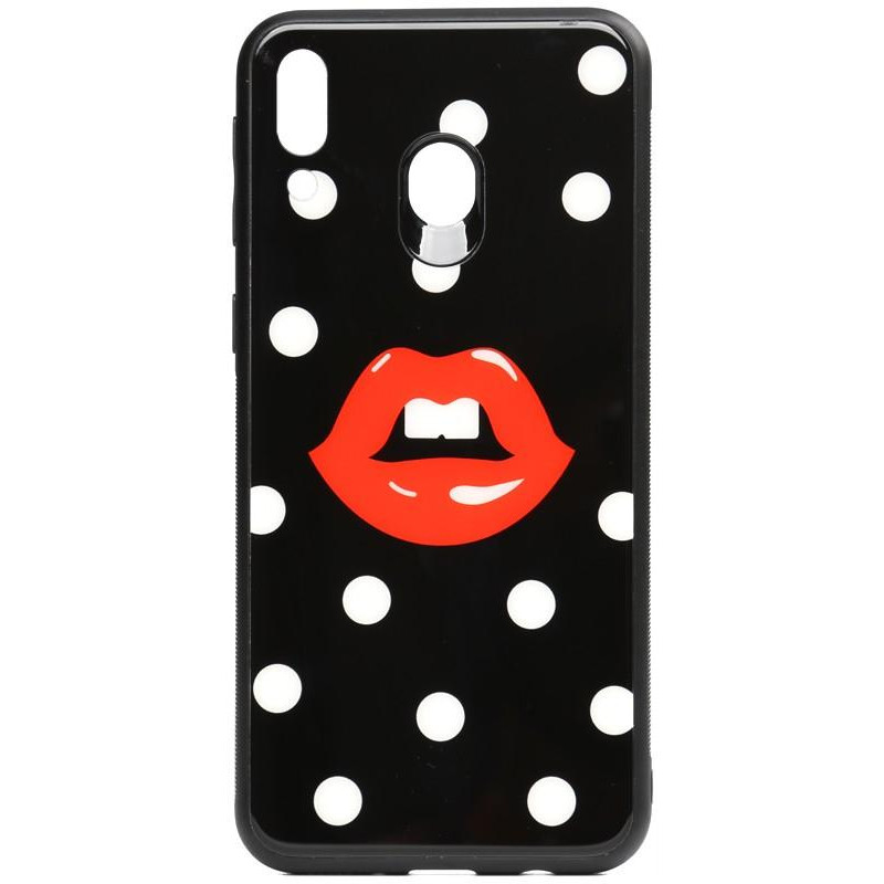 TOTO Cartoon Print Glass Case Samsung Galaxy M20 Red Lips - зображення 1