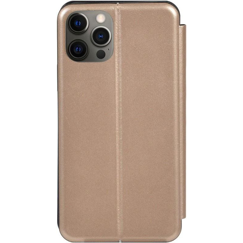 TOTO Book Rounded Leather Case Apple iPhone 12 Pro Max Gold - зображення 1