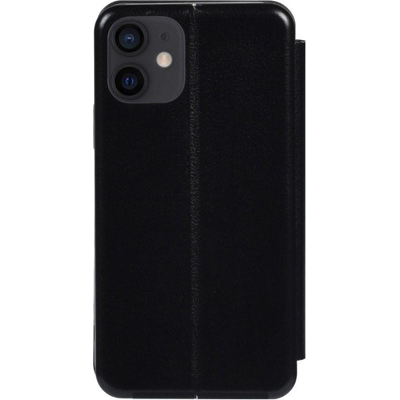 TOTO Book Rounded Leather Case Apple iPhone 12/12 Pro Black - зображення 1