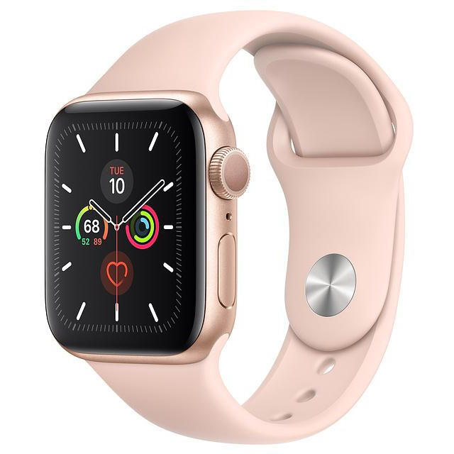 Apple Watch Series 5 GPS 40mm Gold Aluminum w. Pink Sand b.- Gold Aluminum (MWV72) - зображення 1