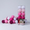 Cotton Ball Lights Гирлянда на 35 шаров 5,5м, Pink - зображення 1