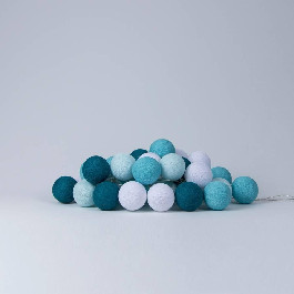   Cotton Ball Lights Гирлянда на 20 шаров 3,8м, Aqua