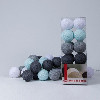 Cotton Ball Lights Гирлянда на 50 шаров 7,5м, Aqua-Grey - зображення 1