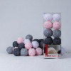 Cotton Ball Lights Гирлянда на 35 шаров 5,5м, Pink-Grey - зображення 1