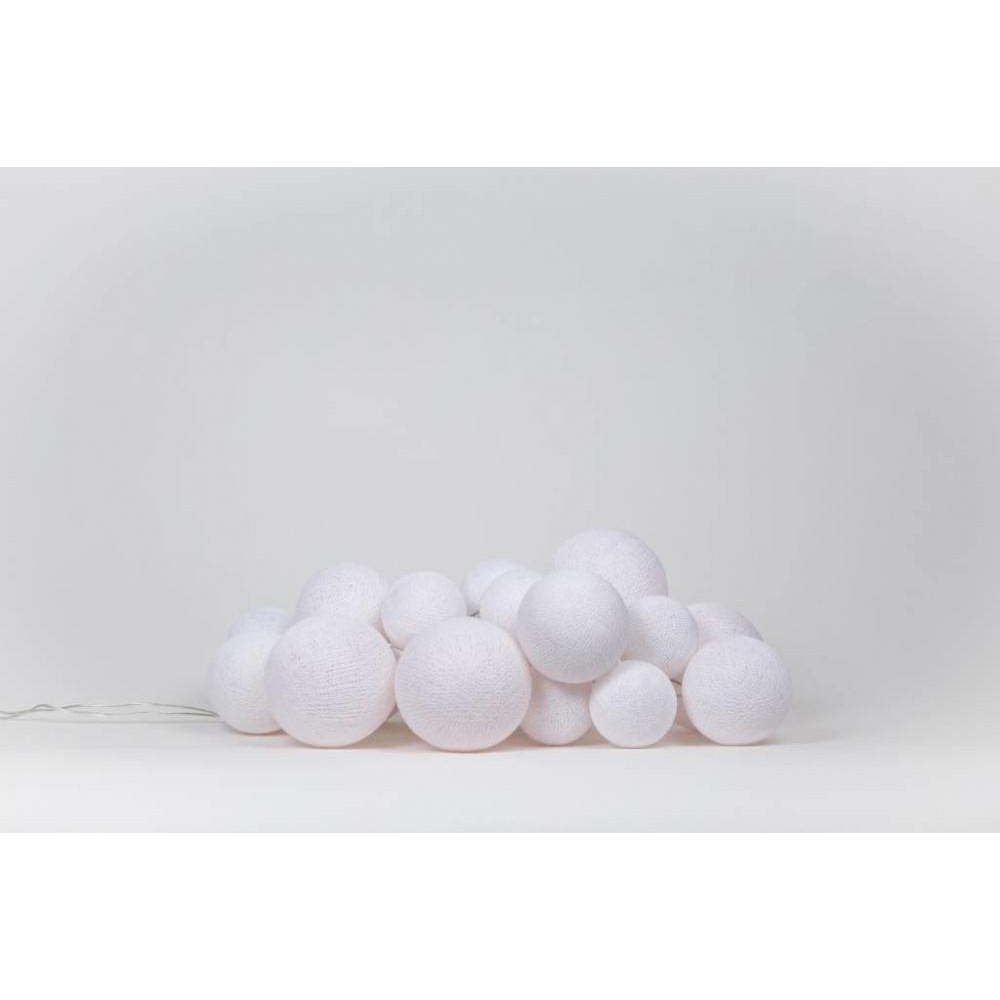 Cotton Ball Lights Гирлянда на 50 шаров 7,5м, White - зображення 1