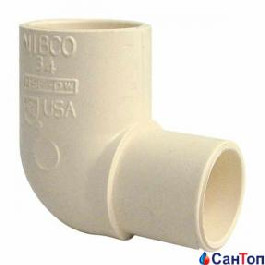 NIBCO ХПВХ колено обводное 90* для отопления и горячего водоснабжения 3/4 (4707-807)