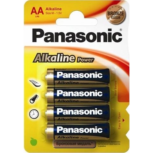 Panasonic AA bat Alkaline 4шт Alkaline Power (LR6REB/4BP) - зображення 1
