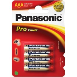Panasonic AAA bat Alkaline 4шт Pro Power (LR03XEG/4BP)