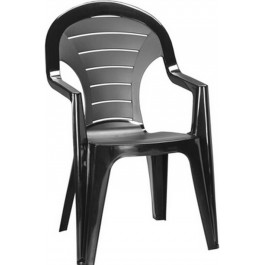 Curver Bonaire, стул пластиковый, антрацит (3253929141003)
