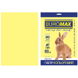 BuroMax А4, 80г/м2, PASTEL, кремовый, 20 листов (BM.2721220-49)