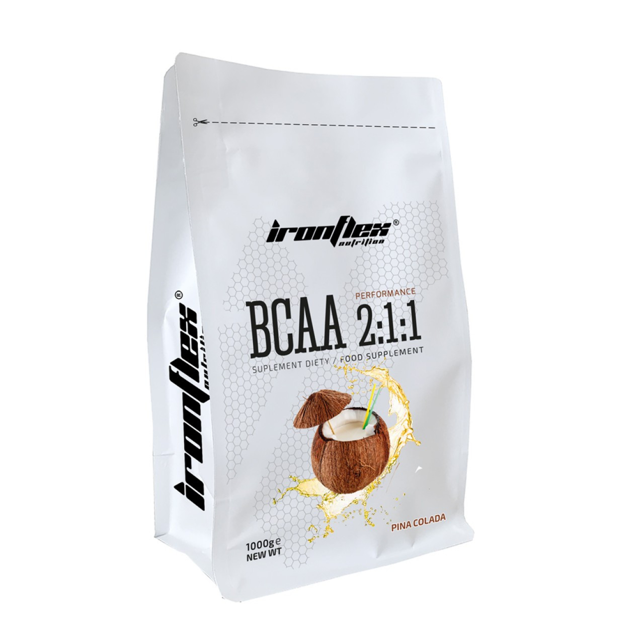 IronFlex Nutrition BCAA 2-1-1 Performance 1000 g /200 servings/ Pina Colada - зображення 1