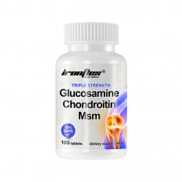 IronFlex Nutrition Triple Strength Glucosamine Chondroitin MSM 100 tabs