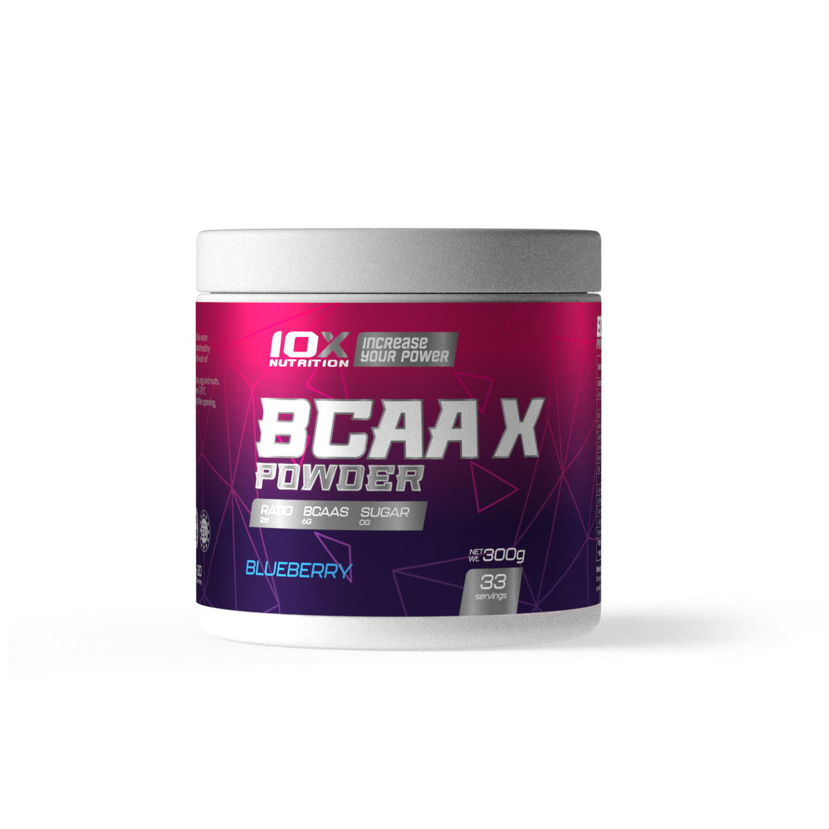 10x Nutrition BCAA X Powder 300 g /33 servings/ Blueberry - зображення 1