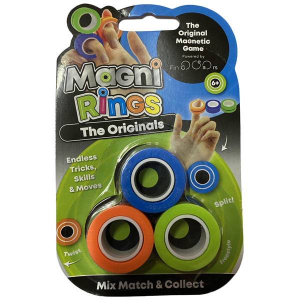 FinGears Магнитные кольца Magni Rings Magnetic Rings Mix Match (Blue-Orange-Green) - зображення 1