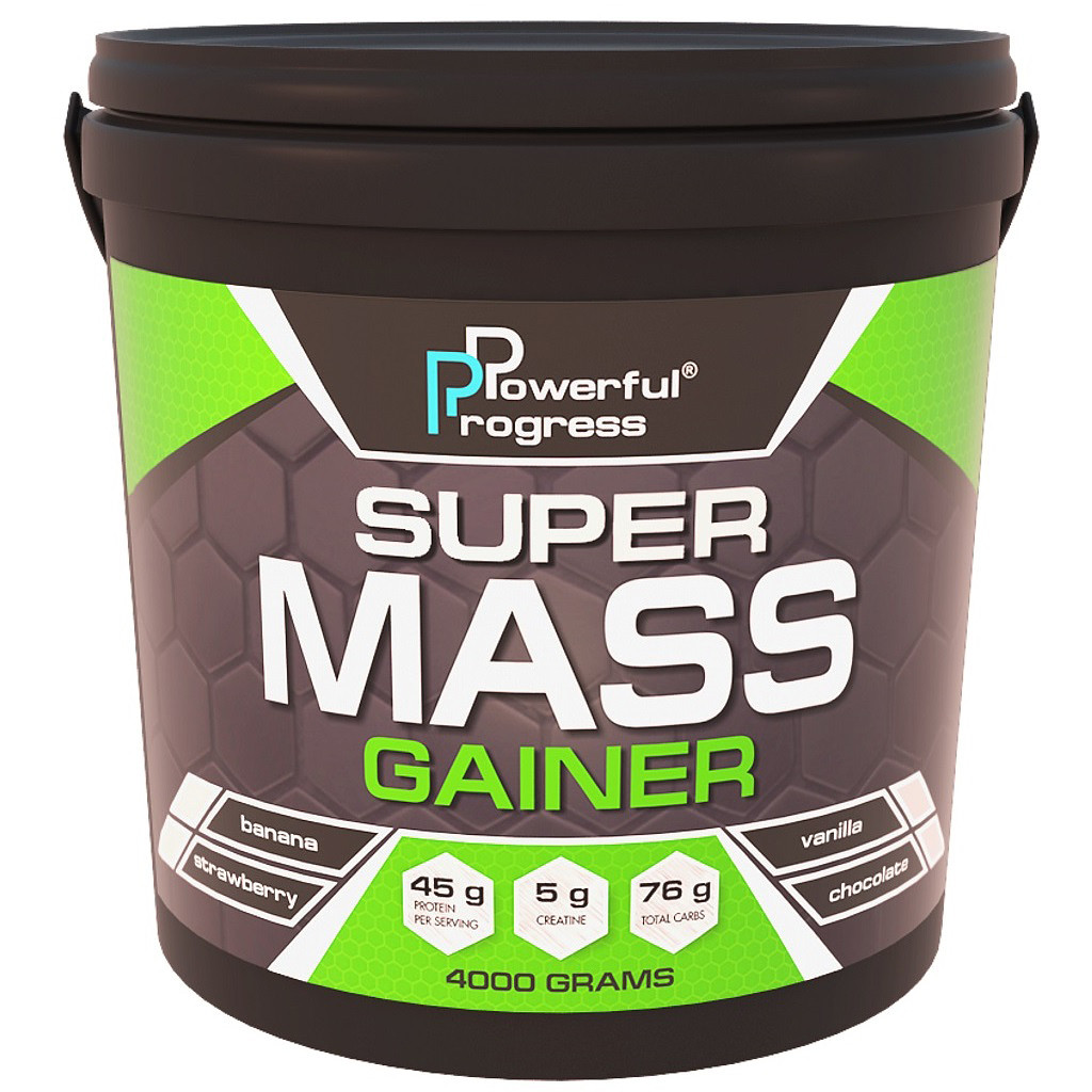 Powerful Progress Super Mass Gainer 4000 g /40 servings/ Cappuccino - зображення 1