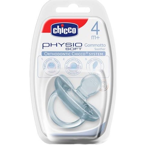 Chicco Пустышка Physio, силикон, M, 4 м+ (01809.00) - зображення 1