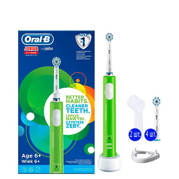 Oral-B D16 Junior Green Stand 5 насадок - зображення 1