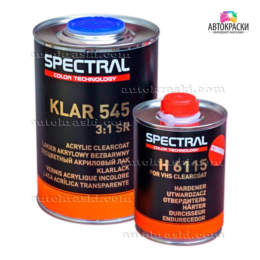 Spectral Лак бесцветный кислородной сушки SPECTRAL KLAR 545 3+1 SR 1,0 л + отв. 0,33 л - зображення 1