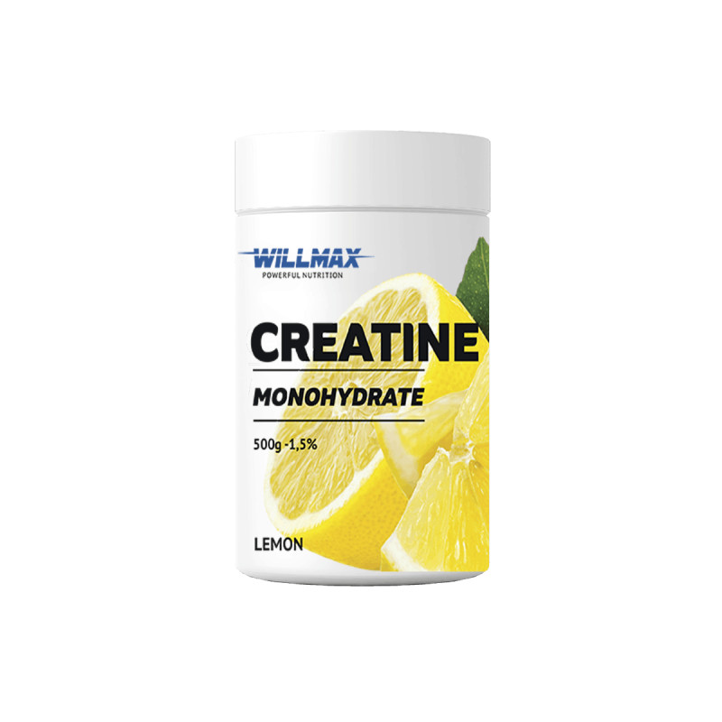 Willmax Creatine Monohydrate 500 g /100 servings/ Lemon (wx1008) - зображення 1