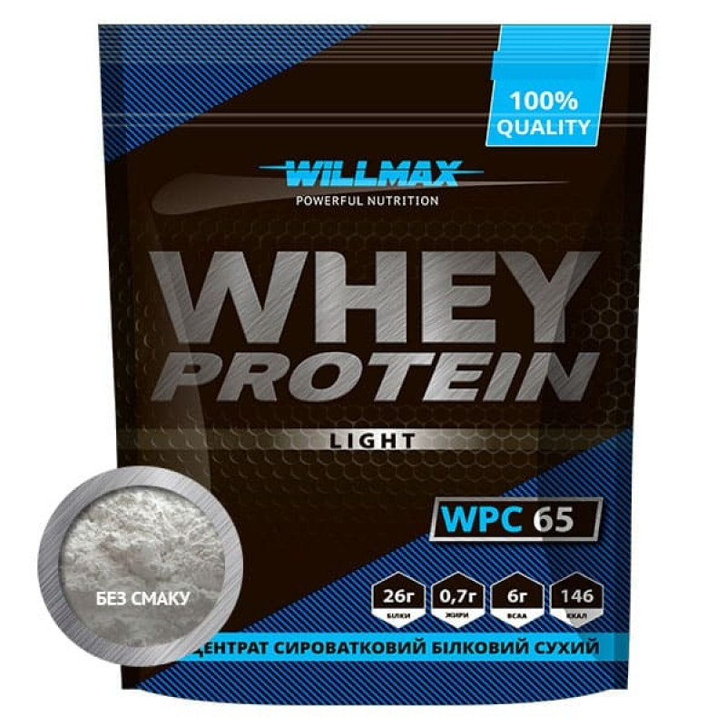 Willmax Whey Protein Light 65% 1000 g /25 servings/ Натуральний (wx207) - зображення 1