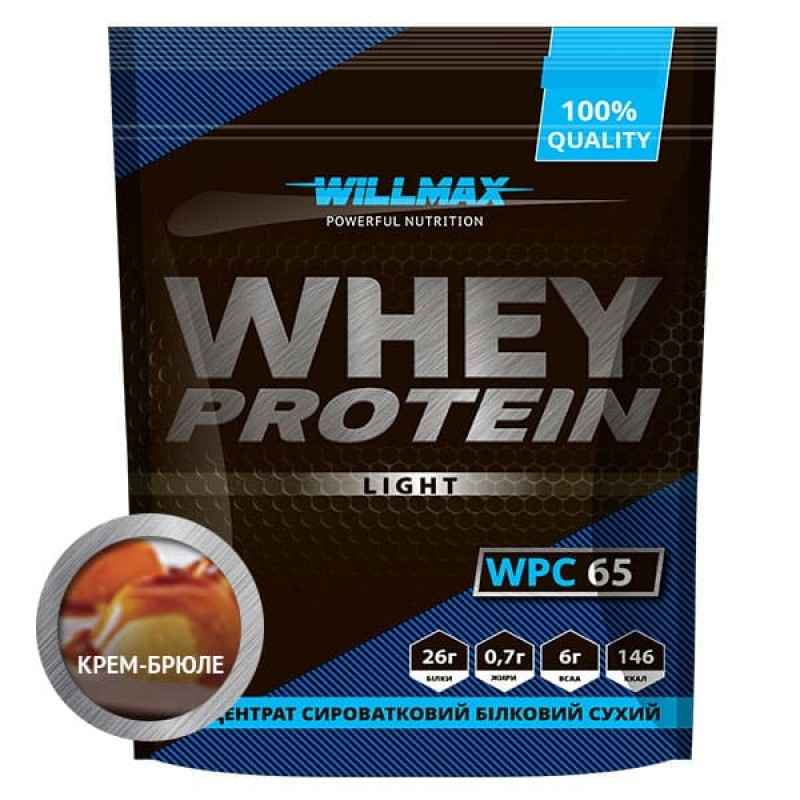 Willmax Whey Protein Light 65% 1000 g /25 servings/ Крем Брюле (wx212) - зображення 1