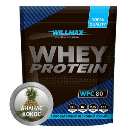 Willmax Whey Protein 80% 920 g /23 servings/ Ананас Кокос (wx105)
