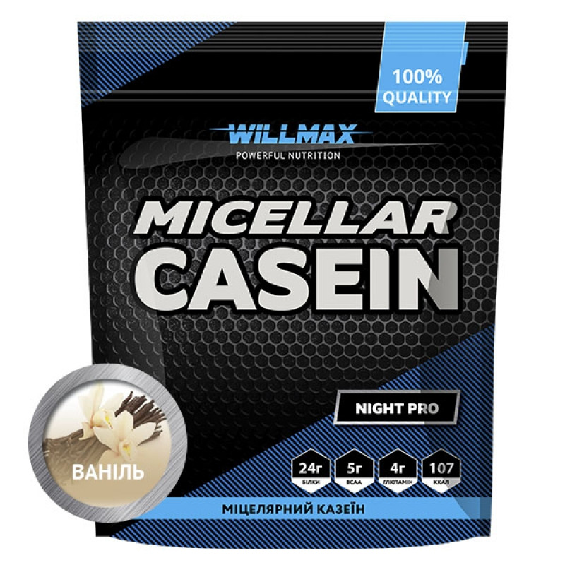 Willmax Micellar Casein 80% 900 g /30 servings/ Ваніль (wx505) - зображення 1