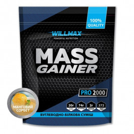 Willmax Mass Gainer 2000 g /20 servings/ Манговий сорбет (wx312)