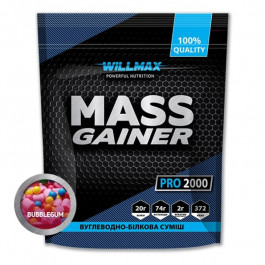   Willmax Mass Gainer 2000 g /20 servings/ Бабл Гам (wx301)