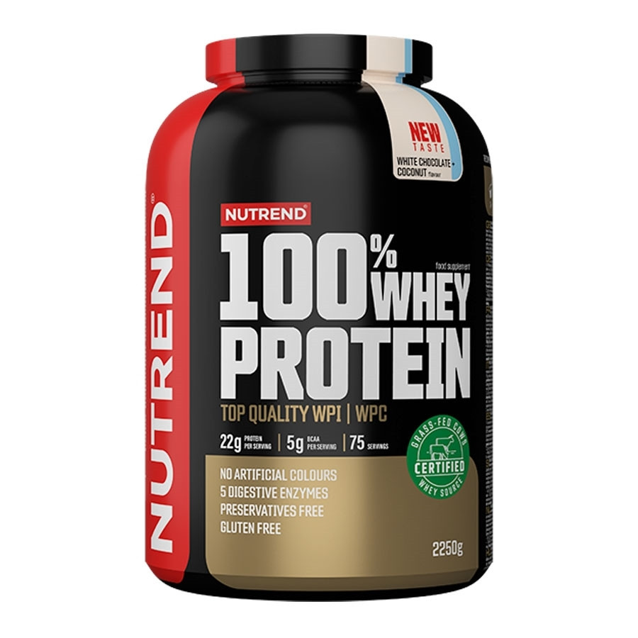 Nutrend 100% Whey Protein 2250 g /75 servings/ Cookies Cream - зображення 1
