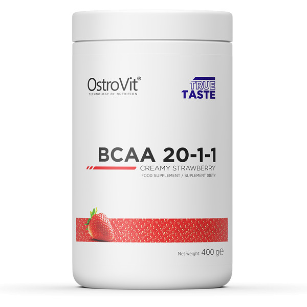 OstroVit BCAA 20-1-1 400 g /38 servings/ Creamy Strawberry - зображення 1