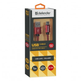 Defender USB/microUSB 1m Red (87801)