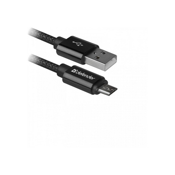 Defender USB/microUSB 1m Black (87802) - зображення 1