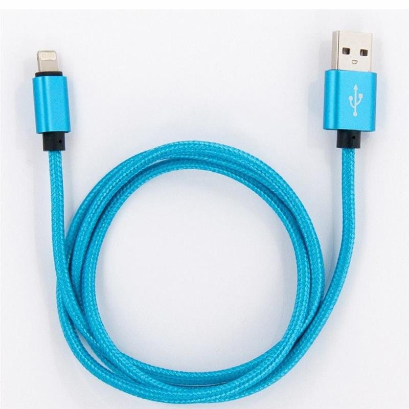 DENGOS USB-Lightning 1m Blue (NTK-L-MT-BLUE) - зображення 1