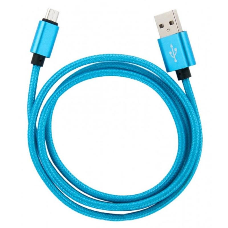 DENGOS USB-microUSB 1m Blue (NTK-M-MT-BLUE) - зображення 1