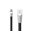 Hoco X4 Zinc Alloy Rhombic MicroUSB 1.2m Black - зображення 1