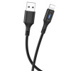 Hoco U79 Admirable Smart Power Lightning 1.2m Black - зображення 1