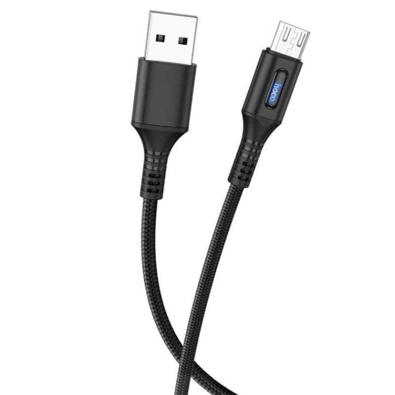 Hoco U79 Admirable Smart Power Micro USB 1.2m Black - зображення 1