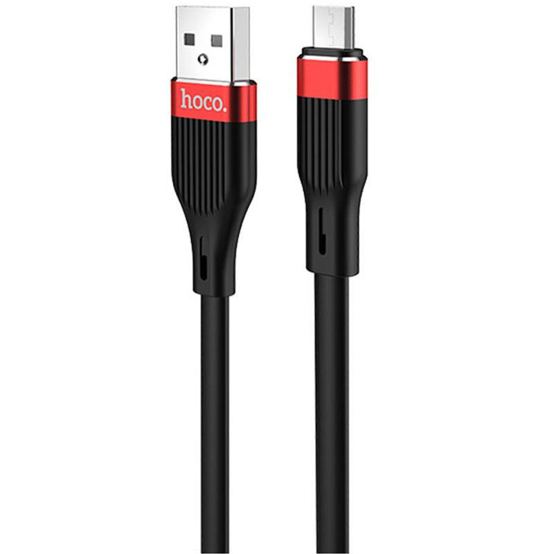 Hoco U72 Forest Silicone MicroUSB 1.2m Black - зображення 1