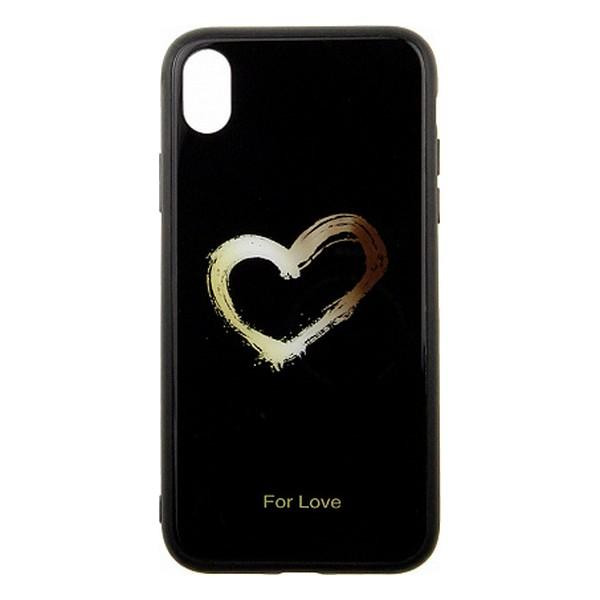 TOTO Glass Fashionable Case iPhone XR Heart on Black - зображення 1