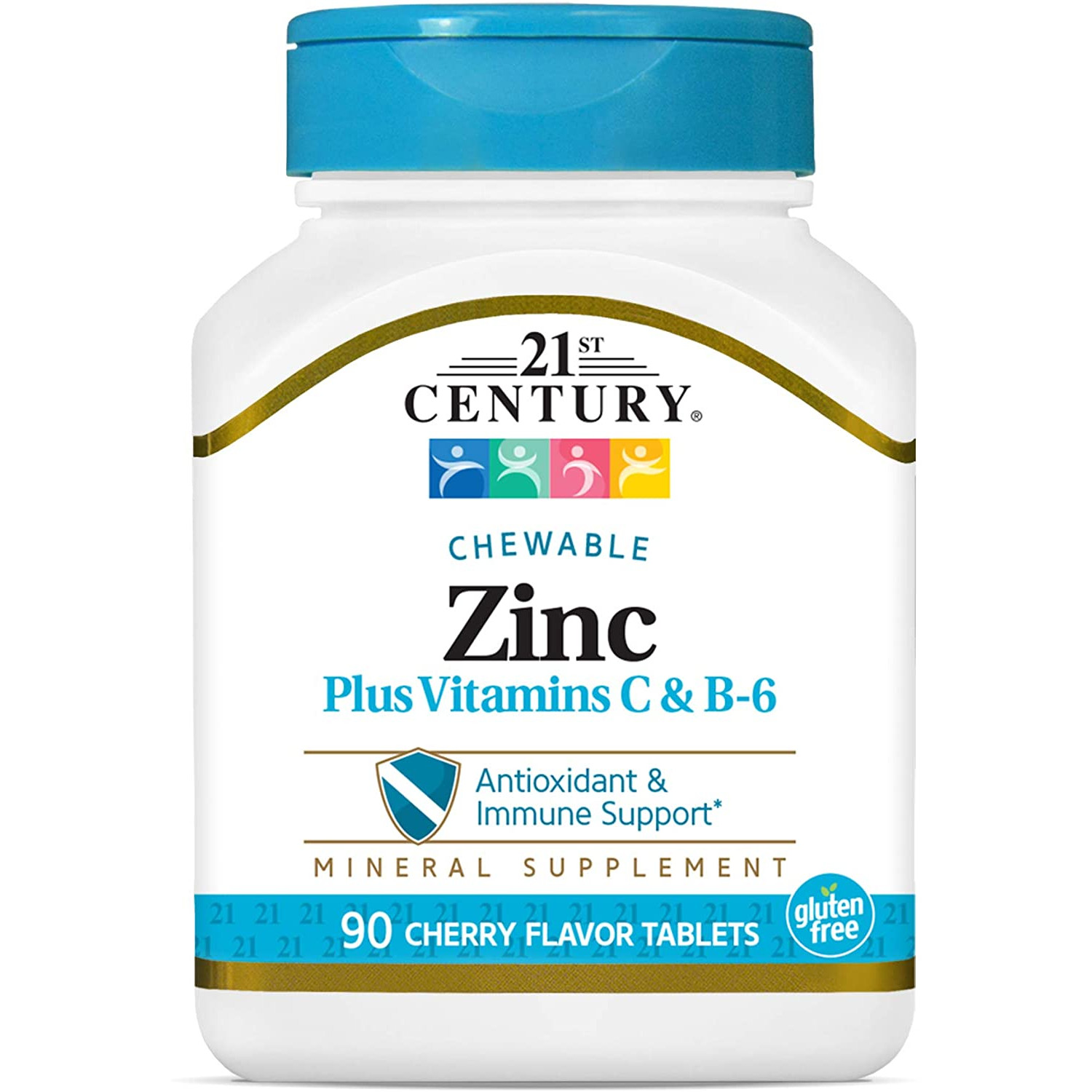 21st Century Zinc Chewable Plus Vitamins C and B-6 90 tabs Cherry - зображення 1
