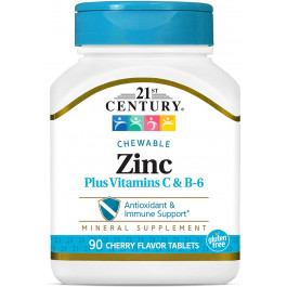21st Century Zinc Chewable Plus Vitamins C and B-6 90 tabs Cherry