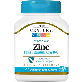   21st Century Zinc Chewable Plus Vitamins C and B-6 90 tabs Cherry